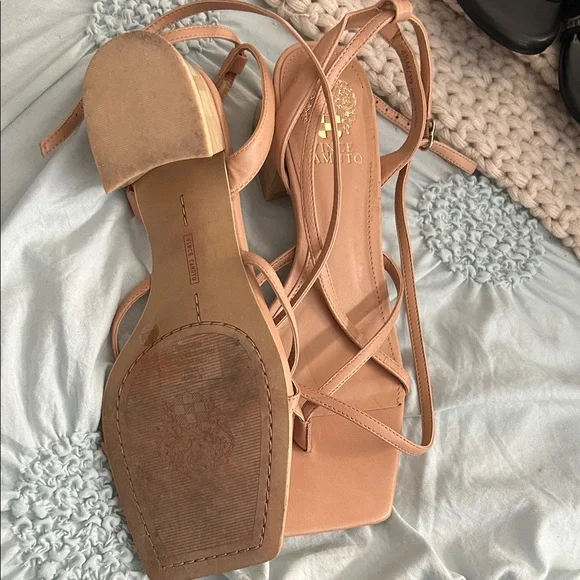 Vince Camuto Nude Strappy Sandals - Picture 2 of 2